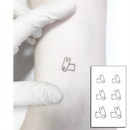 Waterproof Temporary Tattoo Stickere Black Hand Drawn Heart Design Body Art Fake Tattoo Flash Tattoo Wrist Ankle Female