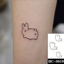 Waterproof Temporary Tattoo Stickere Black Hand Drawn Heart Design Body Art Fake Tattoo Flash Tattoo Wrist Ankle Female