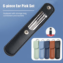 Limpiador de oídos, 6 uds., herramienta de eliminación de cera, palillos para los oídos, removedor de cera para los oídos, cureta, limpiador de oídos, cuchara para el cuidado de la salud, palillos para los oídos