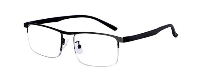 Gafas de lectura progresivas multifocales para hombres y mujeres, gafas de protección UV Anti azul, gafas de medio marco, gafas de ajuste automático