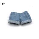 Multi Style Denim 11.5&quot;Jeans Bottoms Shorts For Doll Clothes Outfits Short Pants For Blythe 1/6 Dolls Accessories