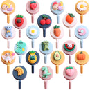 1pc Cute Wall Hooks Key Holder Door Hanging Plastic Self Adhesive Wall Hanger Cartoon Fruits Shape Hook For Kids Room Home Decor