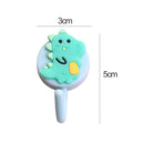 1pc Cute Wall Hooks Key Holder Door Hanging Plastic Self Adhesive Wall Hanger Cartoon Fruits Shape Hook For Kids Room Home Decor