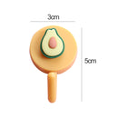 1pc Cute Wall Hooks Key Holder Door Hanging Plastic Self Adhesive Wall Hanger Cartoon Fruits Shape Hook For Kids Room Home Decor