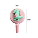 1pc Cute Wall Hooks Key Holder Door Hanging Plastic Self Adhesive Wall Hanger Cartoon Fruits Shape Hook For Kids Room Home Decor