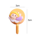 1pc Cute Wall Hooks Key Holder Door Hanging Plastic Self Adhesive Wall Hanger Cartoon Fruits Shape Hook For Kids Room Home Decor