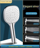 Shower Head Rainfall Bathroom 3 Modes ABS Round Chrome Water-Saving Nozzle G1/2 Bath Faucet Wall Mounted Adjustable Black Shower