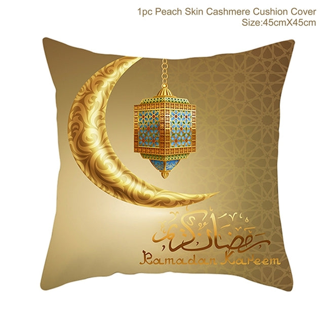 EID Mubarak Decor Cushion Cover Ramadan Decorations For Home Islamic Muslim Decor Ramadan Kareem EID Al Adha Ramada Pillowcase