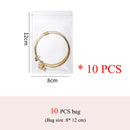 New Anti-oxidation Jewelry Storage Bag Desktop Drawer Organizer Transparent Necklace Bracelet Ring Holder Ziplock Bag Storage