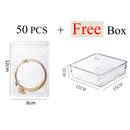 New Anti-oxidation Jewelry Storage Bag Desktop Drawer Organizer Transparent Necklace Bracelet Ring Holder Ziplock Bag Storage