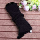 Punk Solid Black Cool Knit Long Socks Women Outdoor Knee High Elastic Leg Warmers 2022 Lady Warm Slim Gothic Hip-hop Rock Sock