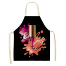 Nail Polish Lipstick Beauty Kitchen Women Apron Household Cleaning Cotton Linen Pinafore Salon Home Cooking Baking Adult BIb