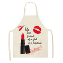 Nail Polish Lipstick Beauty Kitchen Women Apron Household Cleaning Cotton Linen Pinafore Salon Home Cooking Baking Adult BIb