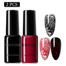 NICOLE DIARY 6ml Stamping Nail Polish Black White Nail Art Printing Varnish Stamp for Nails Hybrid Nail Polish Lacquers