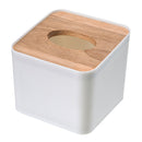 New Modern Wood Napkin Holder Square Shape Wooden Plastic Tissue Box Case Home Kitchen Paper Holdler Storage Box Accessories