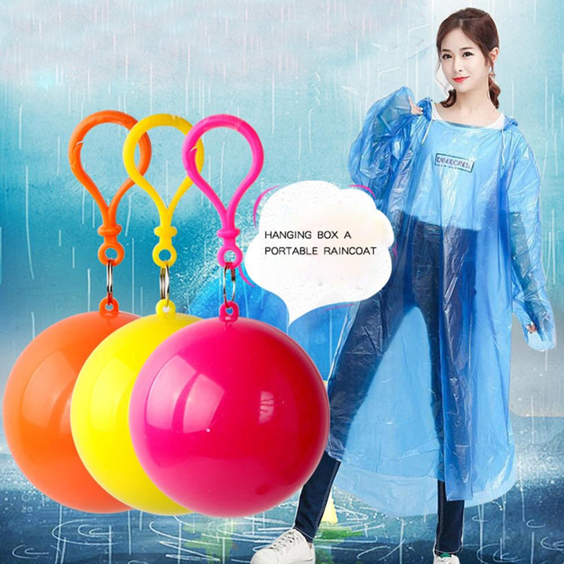 Práctico Poncho de lluvia portátil para adultos desechable Extra grueso impermeable de emergencia impermeable colorido Poncho con gancho