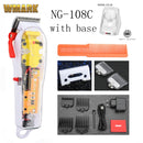 2021 WMARK New Model NG-108 Rechargeable Hair Cutting Machine Hair Clippers Trimmer Transparent Cover White Or Red Base 7300rpm
