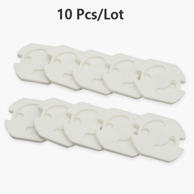 10Pcs 2 Hole Round European Standard Child Against Electric Protection Socket Baby Safety Protection From Children Rotate Cover