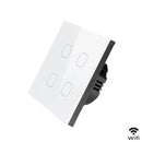 EsooLi Tuya Smart Life Glass Panel EU/UK Standard Touch Switch Zero/Single Fire Line Voice Control Light Wireless Wall Switch
