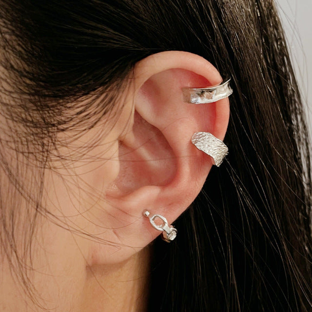 LATS Gold Blätter Ohr Manschette Schwarz Non-Piercing Ohrclip Ohrringe für Frauen Männer Gefälschte Knorpel Ohrring Manschette Trend Schmuck Großhandel