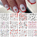 Anime Avocado Fruit Transfer Nail Stickers Charms Summer Water Sticker For Nails Sliders Character Image Tattoo Decal Decoration