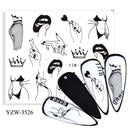 Anime Avocado Fruit Transfer Nail Stickers Charms Summer Water Sticker For Nails Sliders Character Image Tattoo Decal Decoration