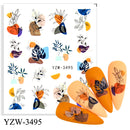 Anime Avocado Fruit Transfer Nail Stickers Charms Summer Water Sticker For Nails Sliders Character Image Tattoo Decal Decoration