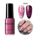 NICOLE DIARY 6ml Stamping Nail Polish Black White Nail Art Printing Varnish Stamp for Nails Hybrid Nail Polish Lacquers