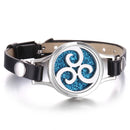 Nueva pulsera de aromaterapia Tree of Life, pulsera difusora de aceite esencial, medallón de Perfume, pulseras de cuero para mujer, pulseras
