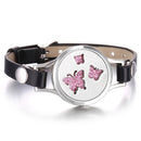 Nueva pulsera de aromaterapia Tree of Life, pulsera difusora de aceite esencial, medallón de Perfume, pulseras de cuero para mujer, pulseras
