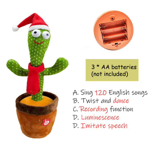 Regalo de cumpleaños, Cactus de baile, juguete de peluche de electrones, muñeco de peluche suave, Cactus para bebés que pueden cantar y bailar, voz interactiva Bled