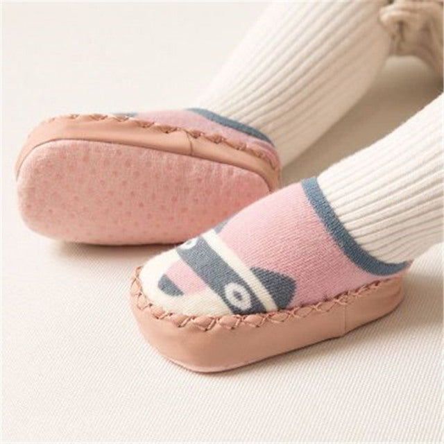 2022 Mode Baby Socken mit Gummisohlen Infant Socke Neugeborenen Herbst Winter Kinder Boden Socken Schuhe Anti Slip Soft Sole Socke