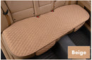 Funda de asiento de coche de lino, cojín de tela de lino delantero y trasero, alfombrilla protectora transpirable, alfombrilla Universal para Interior de coche, camión, SUV, furgoneta
