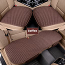 Funda de asiento de coche de lino, cojín de tela de lino delantero y trasero, alfombrilla protectora transpirable, alfombrilla Universal para Interior de coche, camión, SUV, furgoneta