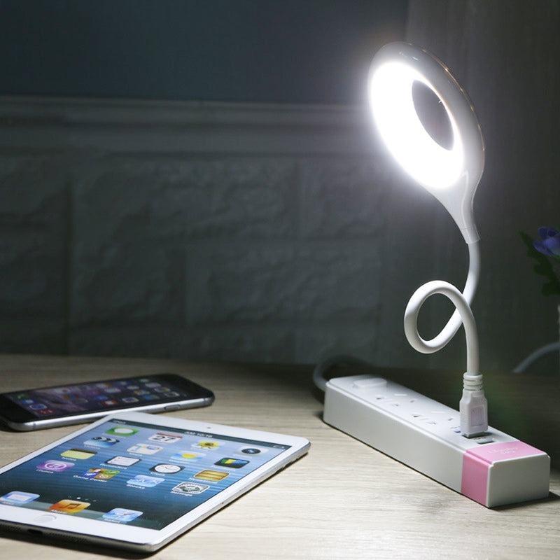 Lámpara LED De escritorio, lámpara De luz nocturna portátil, lámpara De mesa plegable libremente, Luminaria De Mesa LED USB, luces De anillo superbrillantes, no estroboscópicas