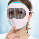 Windproof Anti Dust Face Mask Cycling Ski Breathable Masks Fleece Face Shield Hood with High Definition Anti Goggles Skullies
