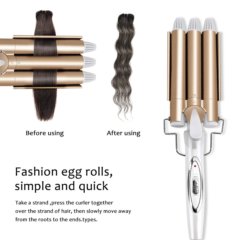 Professionelle Haarwerkzeuge Lockenstab Keramik Triple Barrel Hair Styler Hair Waver Styling Tools Lockenwickler Elektrisches Curling