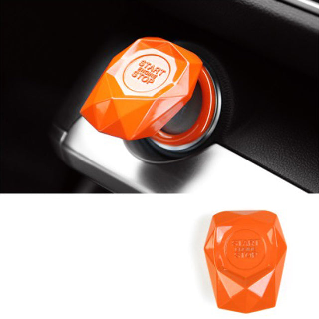 Car Engine Start Stop Switch Button Cover Decorative Auto Accessories Push Button Sticky Cover Car Interior 2021 2022