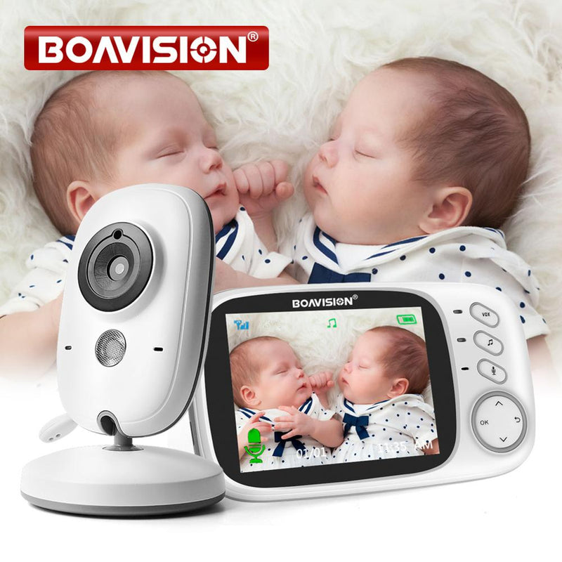 VB603 Video Baby Monitor 2.4G Inalámbrico con 3.2 pulgadas LCD 2 vías Audio Hablar Visión nocturna Vigilancia Cámara de seguridad Niñera