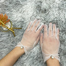 Mangas de brazo de encaje para mujer, protección solar de verano, calentadores de malla de filigrana de seda fina para mujer, guantes de ciclismo para conducir