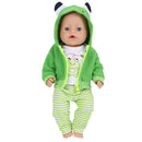 Cute Doll Outfit for 17 Inch 43cm Dolls New Baby Born Doll Clothes Accessories Reborn Doll Plush Jumpsuit Baby Birthday Gift
