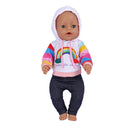 Cute Doll Outfit for 17 Inch 43cm Dolls New Baby Born Doll Clothes Accessories Reborn Doll Plush Jumpsuit Baby Birthday Gift