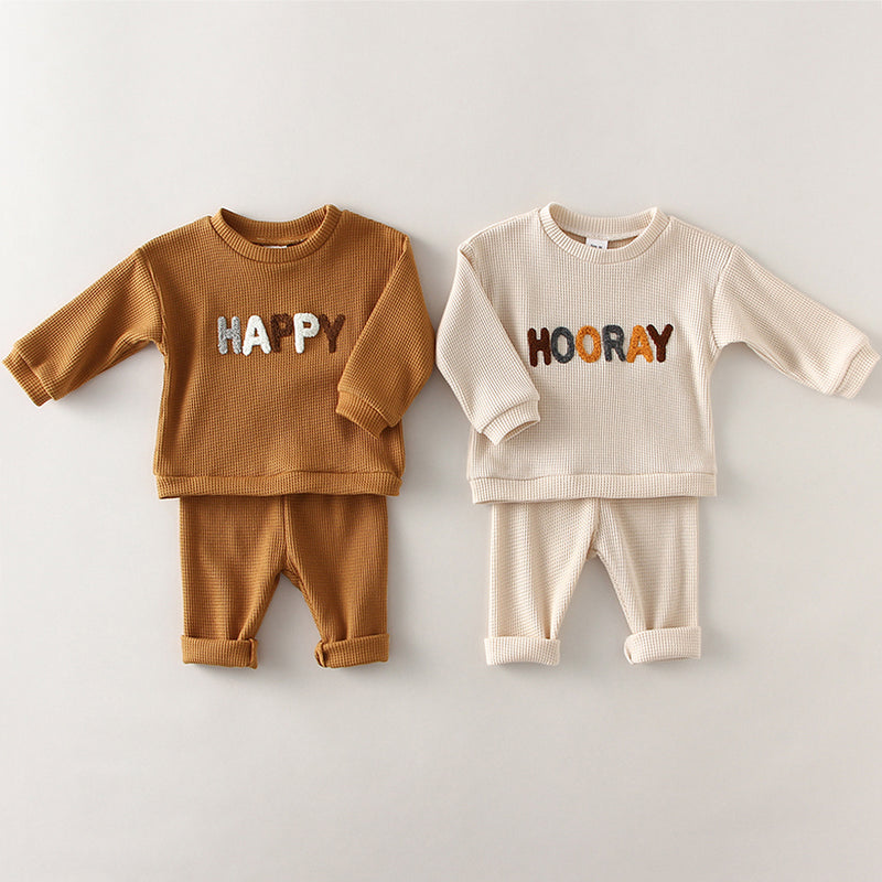 Fashion Baby Clothes Set Spring Toddler Baby Boy Girl Casual Tops Sweater + Loose Trouser 2pcs Newborn Baby Boy Clothing Outfits