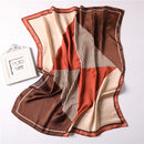 2022 Summer Luxury Brand Silk Scarf Square Women Shawls And Wraps Fashion Office Small Hair Neck Hijabs Foulard Scarves 70*70cm