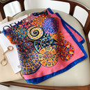 2022 Summer Luxury Brand Silk Scarf Square Women Shawls And Wraps Fashion Office Small Hair Neck Hijabs Foulard Scarves 70*70cm