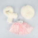 Ropa de muñeca Bjd de 6 pulgadas para muñecas, juguetes de 16cm, vestido de boda, ropa de temporada Primavera Verano Otoño Invierno, traje de pieles para niñas de 15cm
