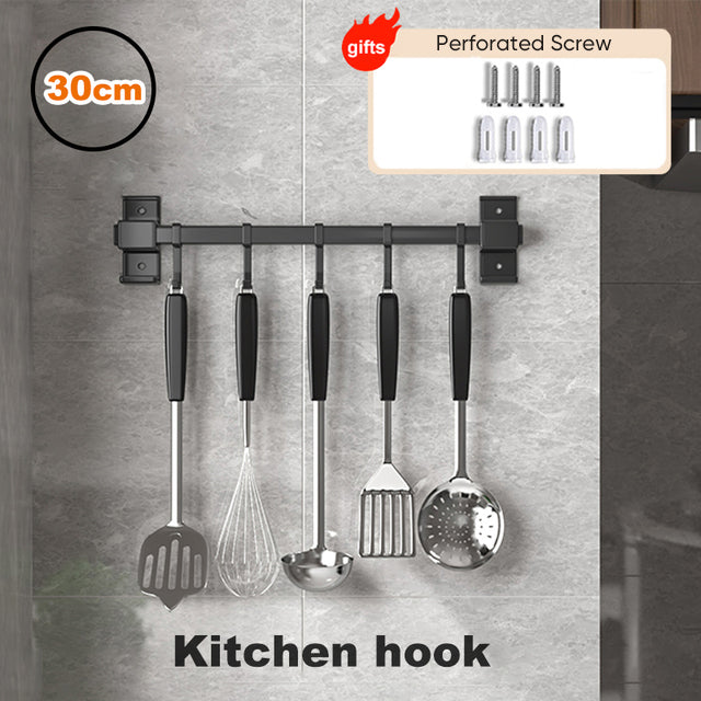 Joybos Küchen-Organizer Spices Aluminium-Multifunktions-Küchenregal-Lagerregal Wandmontierter Küchen-Organizer für Gewürze