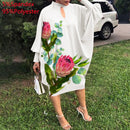 Party Dress Robe Women Long Sleeve Leopard Print Midi Dress 2022 VONDA  Autumn Casual Loose Holiday Long Shirt Vestido Oversized