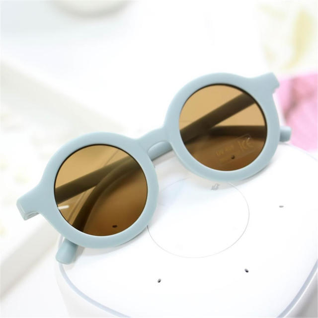 2022 Neue Mode Kinder Sonnenbrille Säuglings Retro Einfarbig UV-beständig Runde Komfort Brille Brille Für Kinder