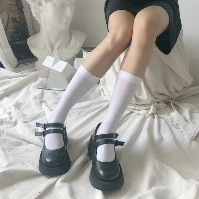 Neue Sexy Medias Schwarz Weiß Gestreifte Lange Socken Frauen Velet Overknee Oberschenkel Hohe Strümpfe Mädchen Anime Lolita Cosplay Kostüme